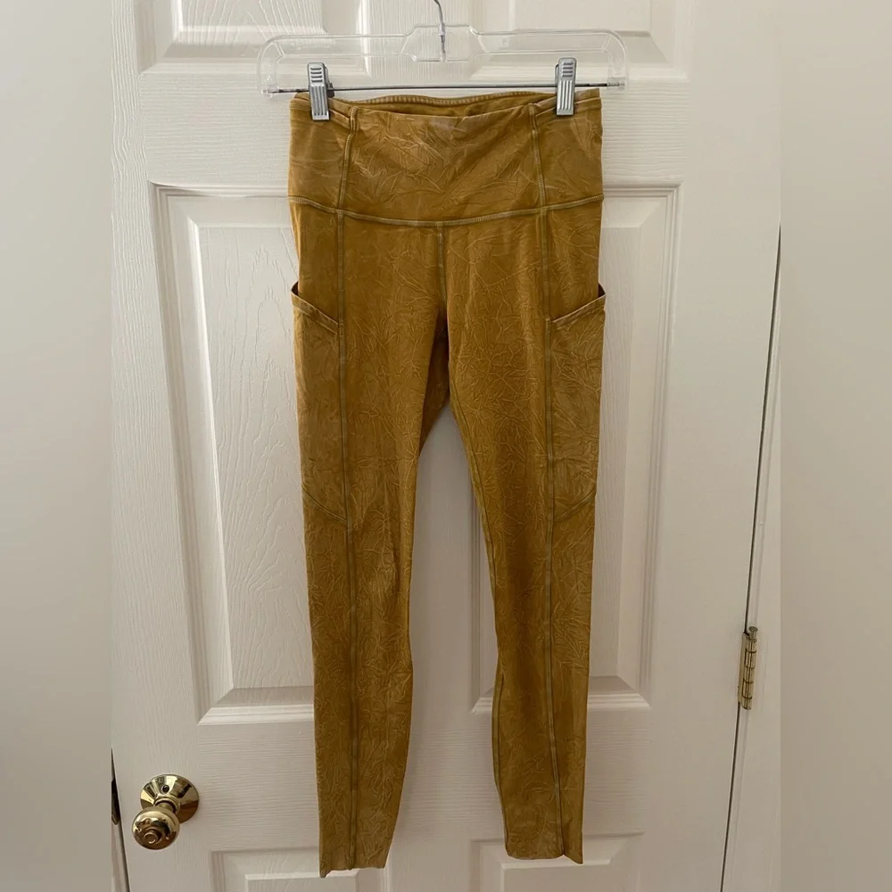 Lululemon Fast and Free High Rise Legging 25” Ice Dye Spiced Bronze Size 4 - Picture 2 of 7
